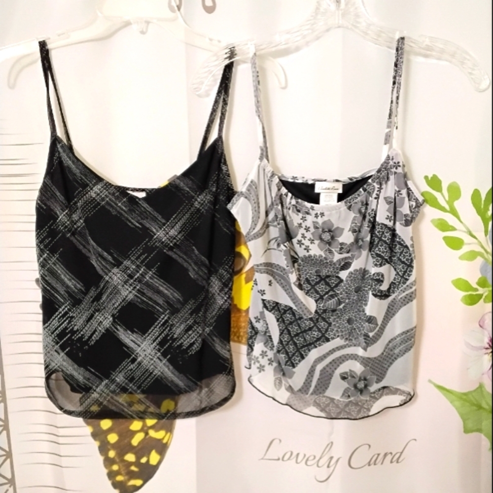 2~Charlotte Russe Spaghetti Strap Sheer Tank Tops ~ Size Medium